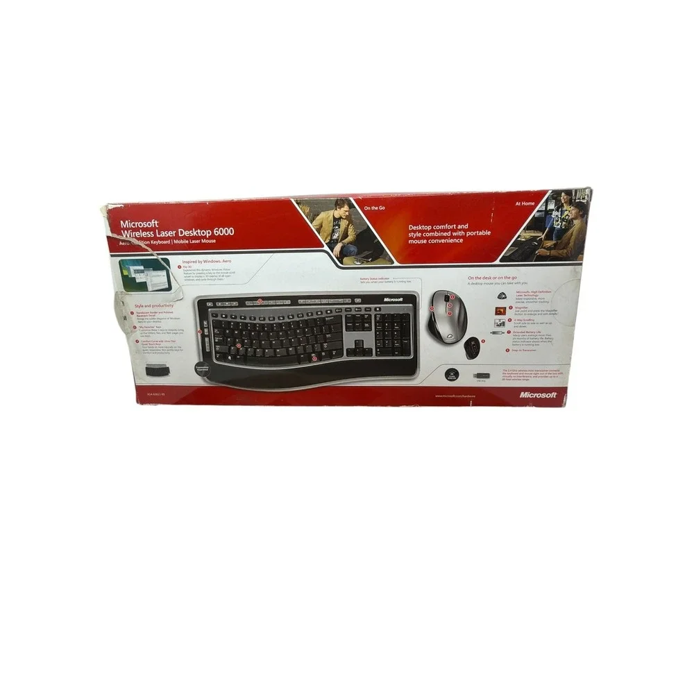 Microsoft Wireless Laser Desktop 6000 Aero Edition Keyboard & Mobile Laser Mouse